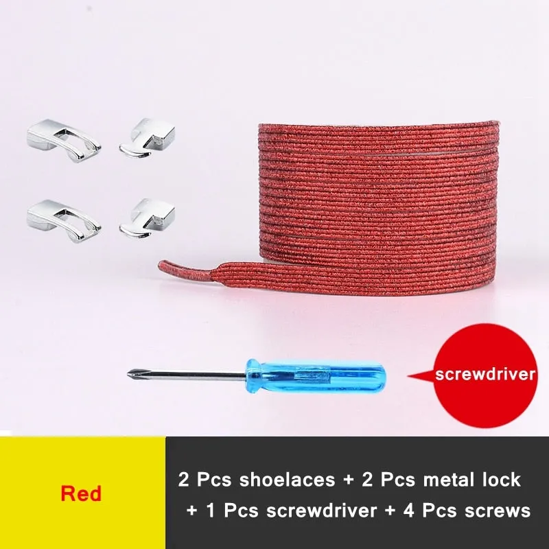 1 Pair Shiny Interlocking Elastic Shoelaces