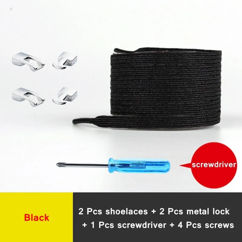 1 Pair Shiny Interlocking Elastic Shoelaces