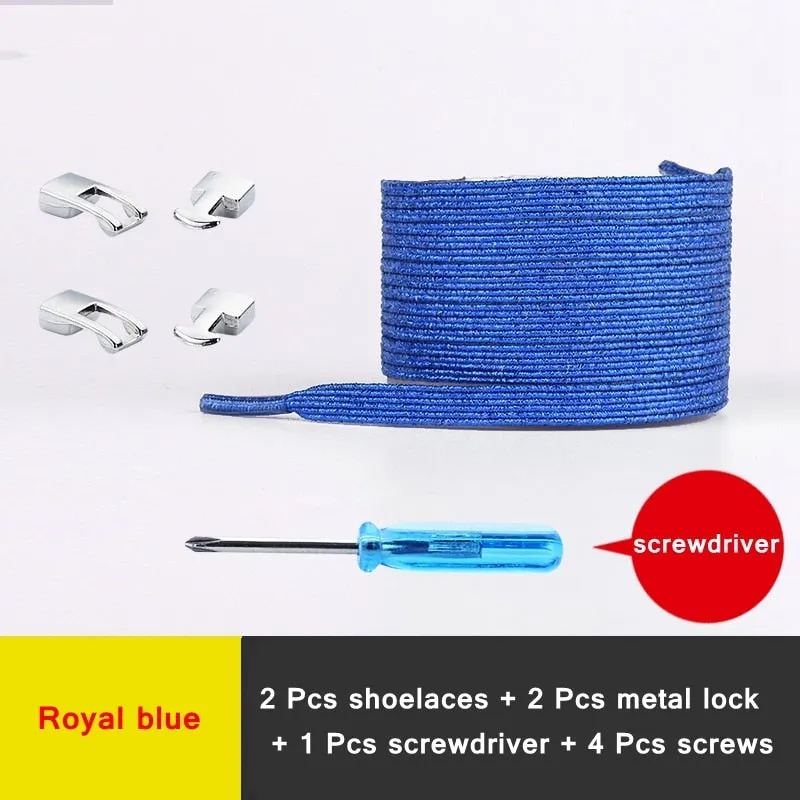 1 Pair Shiny Interlocking Elastic Shoelaces