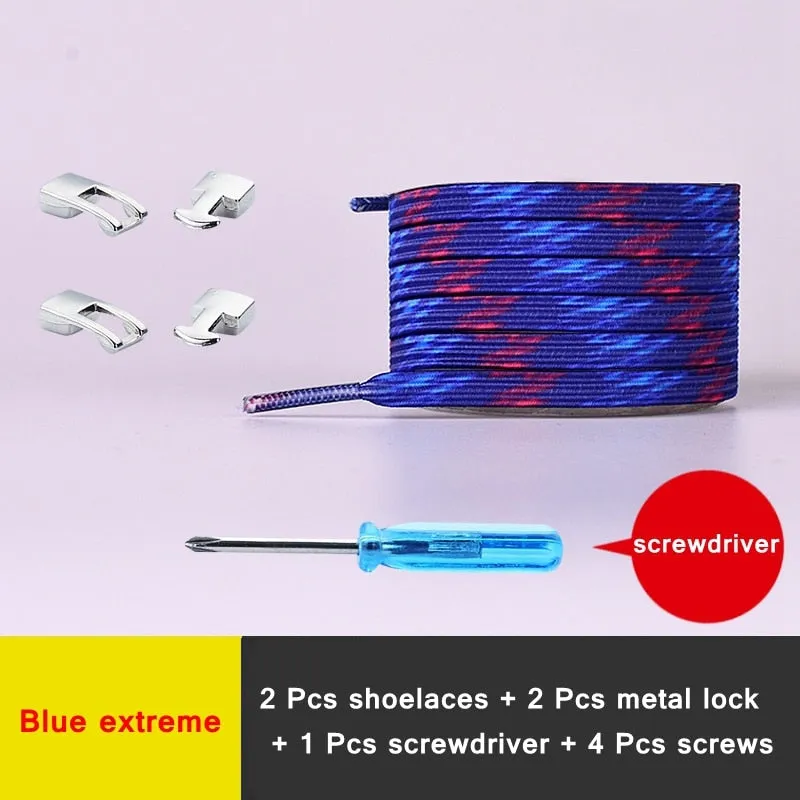1 Pair Shiny Interlocking Elastic Shoelaces