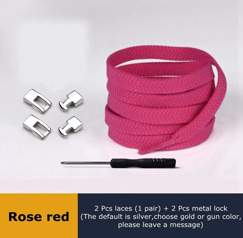 1 Second Quick Elastic Shoelaces Flat Shoe laces No Tie