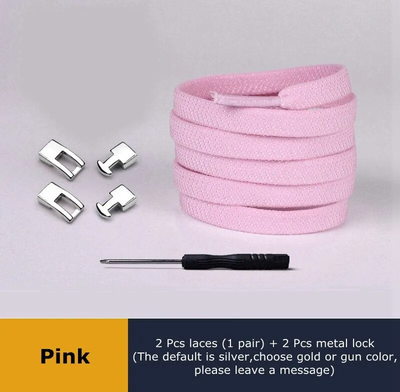 1 Second Quick Elastic Shoelaces Flat Shoe laces No Tie