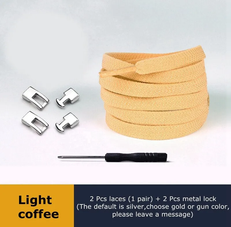 1 Second Quick Elastic Shoelaces Flat Shoe laces No Tie