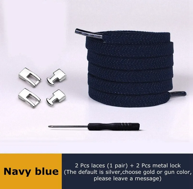 1 Second Quick Elastic Shoelaces Flat Shoe laces No Tie