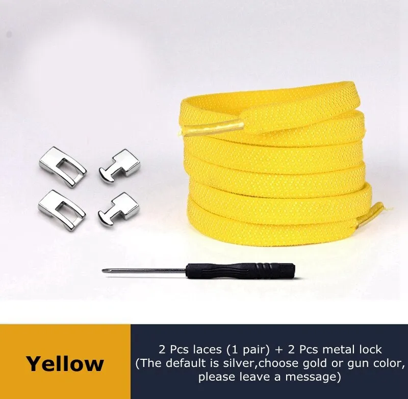 1 Second Quick Elastic Shoelaces Flat Shoe laces No Tie