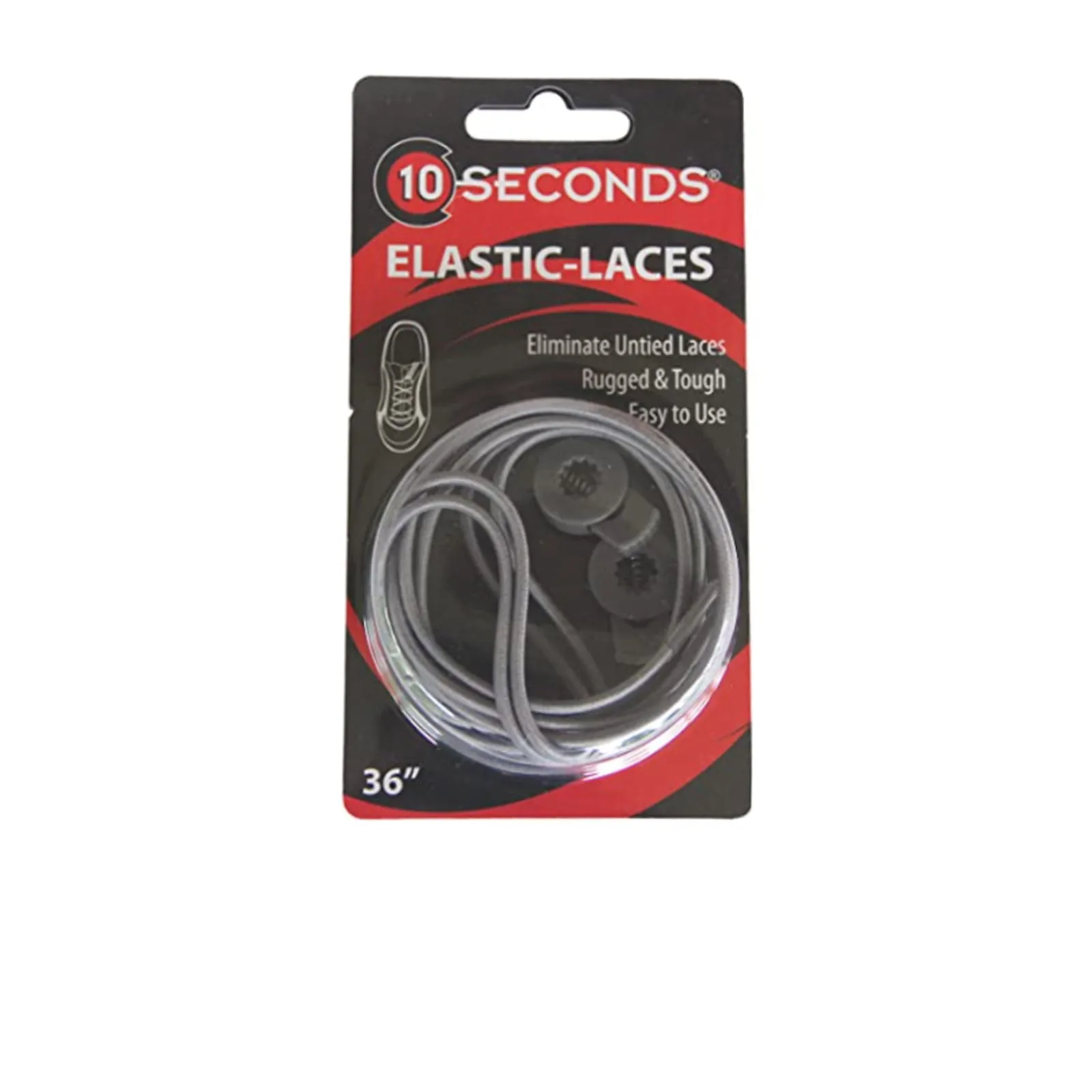10-Seconds Elastic Shoelace - Grey