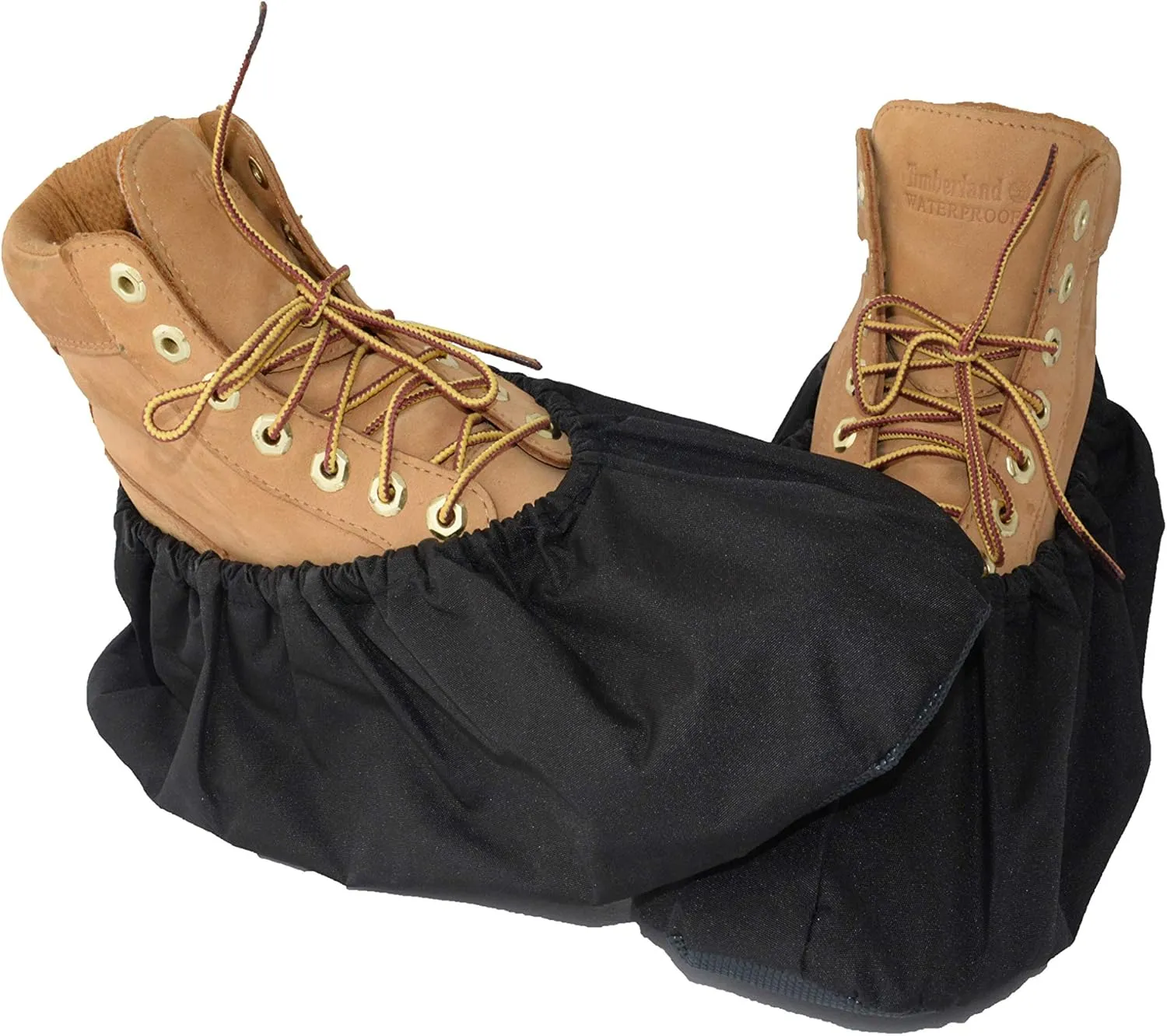 2 Pairs Non Slip waterproof Reusable shoe Covers for contrators and Carpet Floor Protection, Machine Washable.LARGE