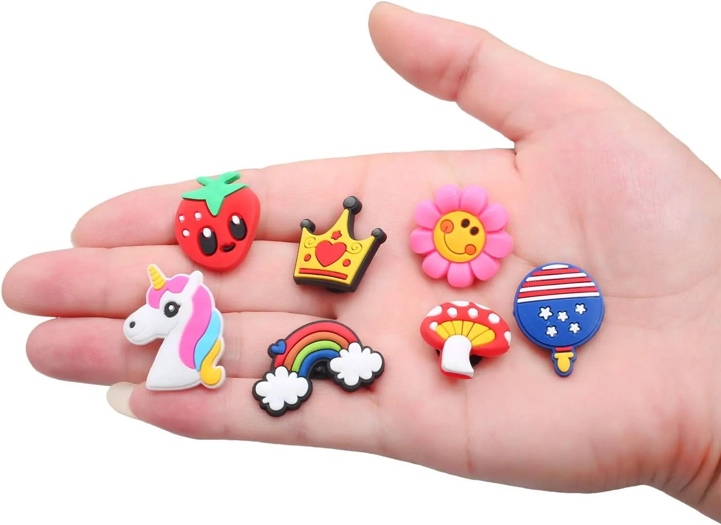 30,50,100,125 pcs PVC Random Different Shape Shoe Charms for Shoe Decoration