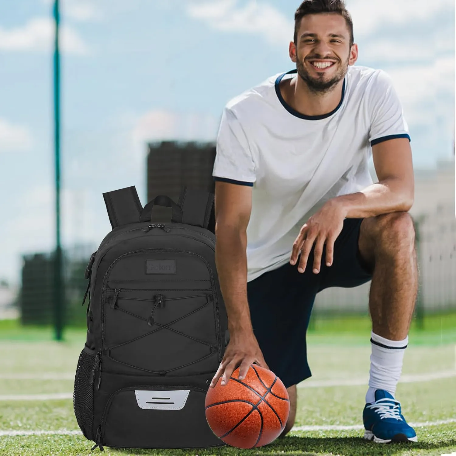 Basketball Bag Backpack with Ball Holder Shoes Compartment, Elite Backpack-Large Basketball Accessories Sports Bag