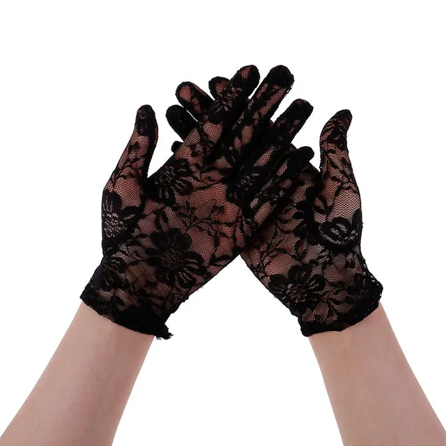 Black Lace Gloves