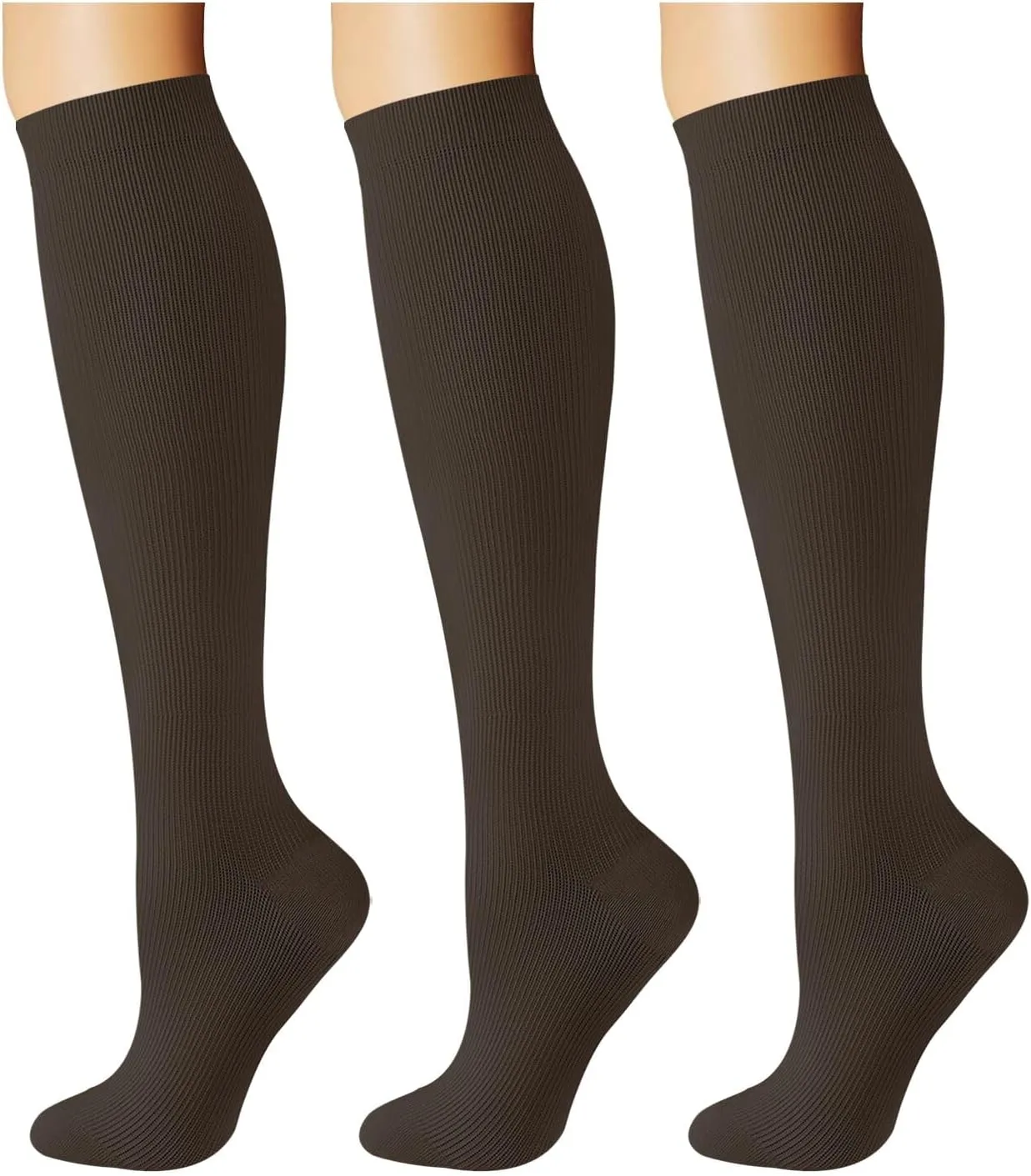 Breslatte Compression Socks for Women Men 15-20 mmHg Circulation Knee High Athletic Support Socks Running Travel Daily