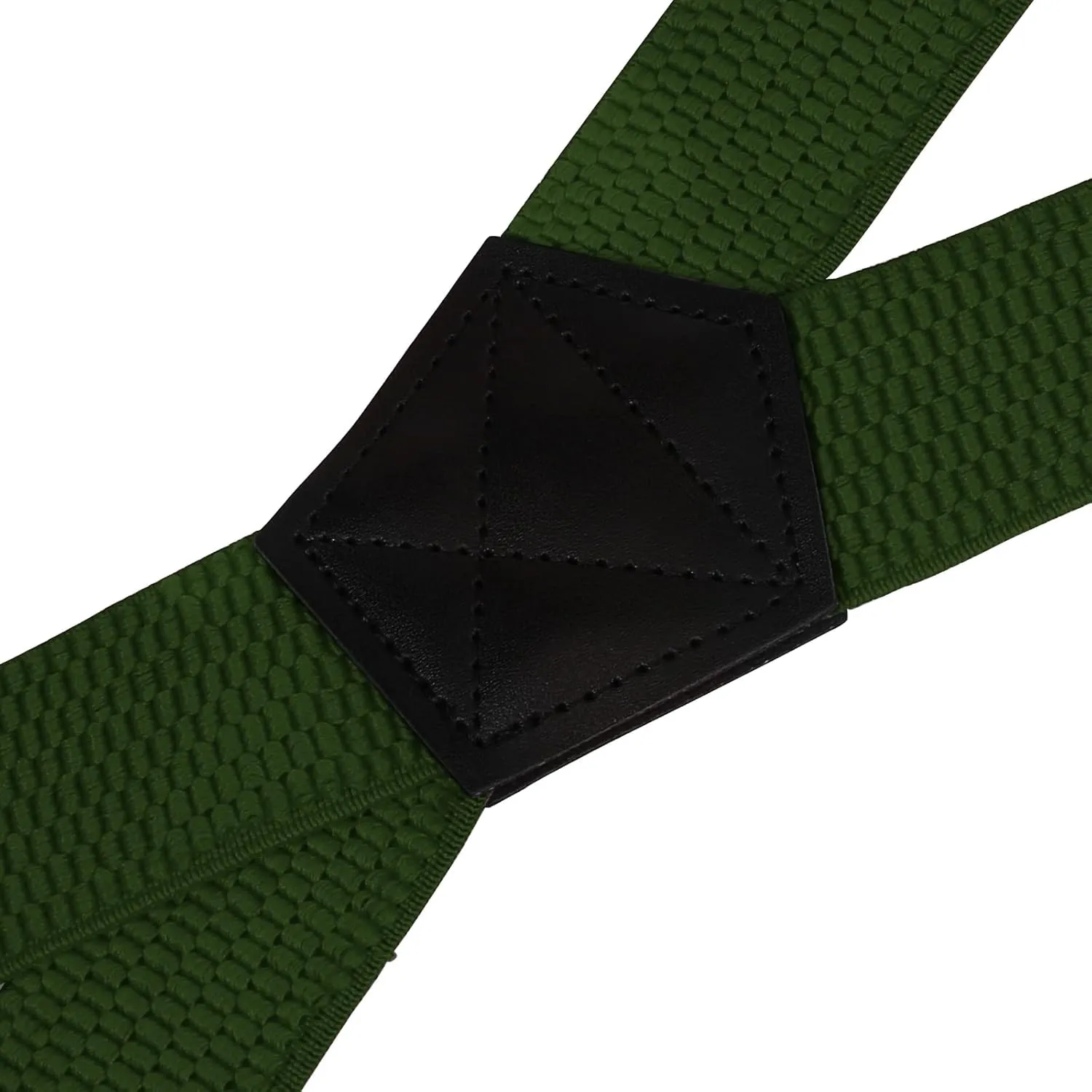Buyless Fashion Heavy Duty Suspenders for Men - 48" Adjustable Straps 1 1/2" - X Back with Black Plastic Clips