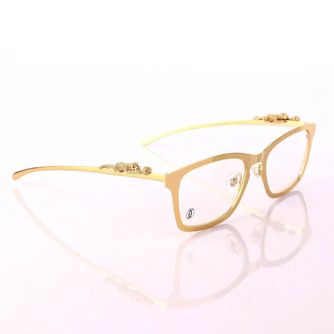 Cartier Vintage Metal Frame Gold Hingeless Sunglasses