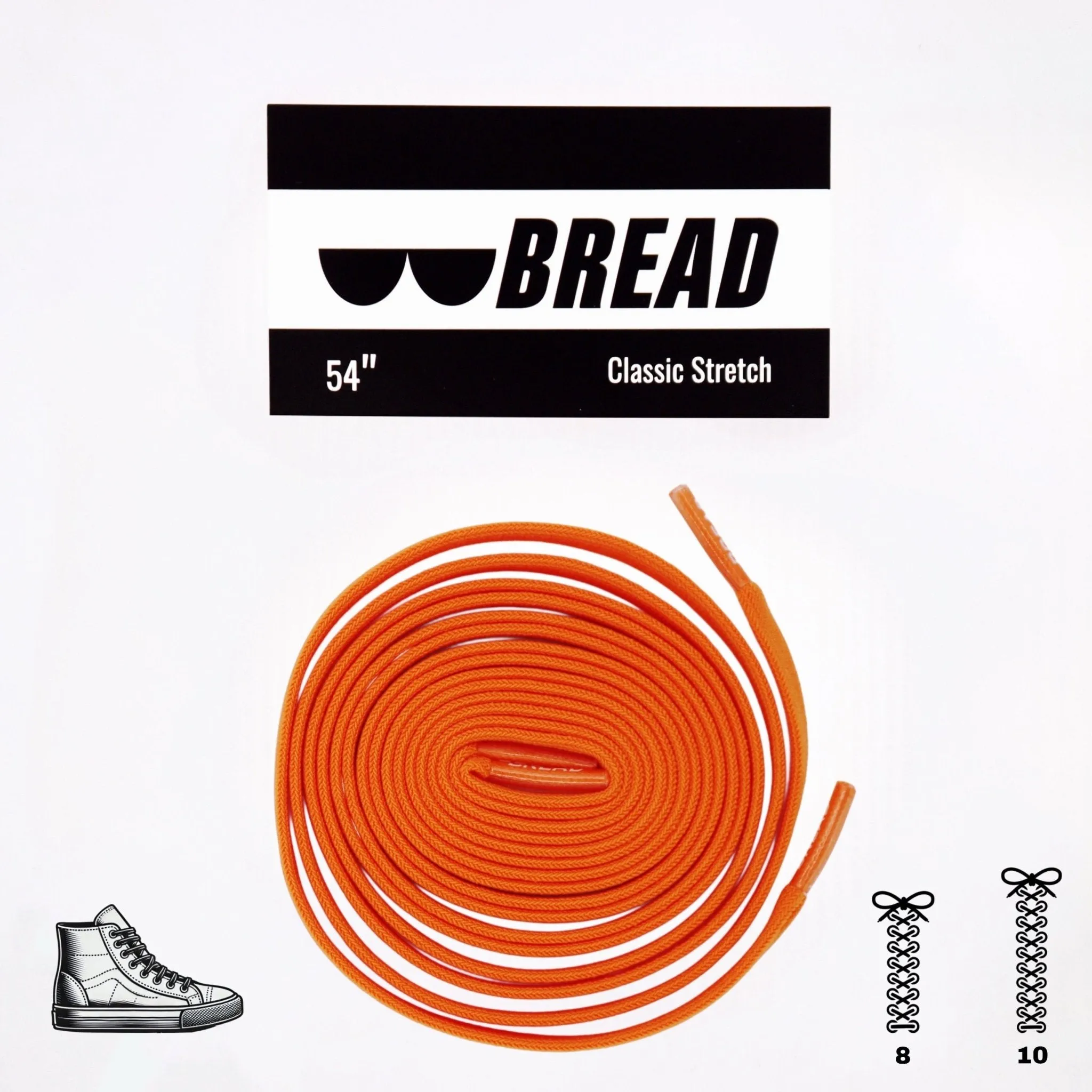 Elastic Shoelaces - Coral Orange