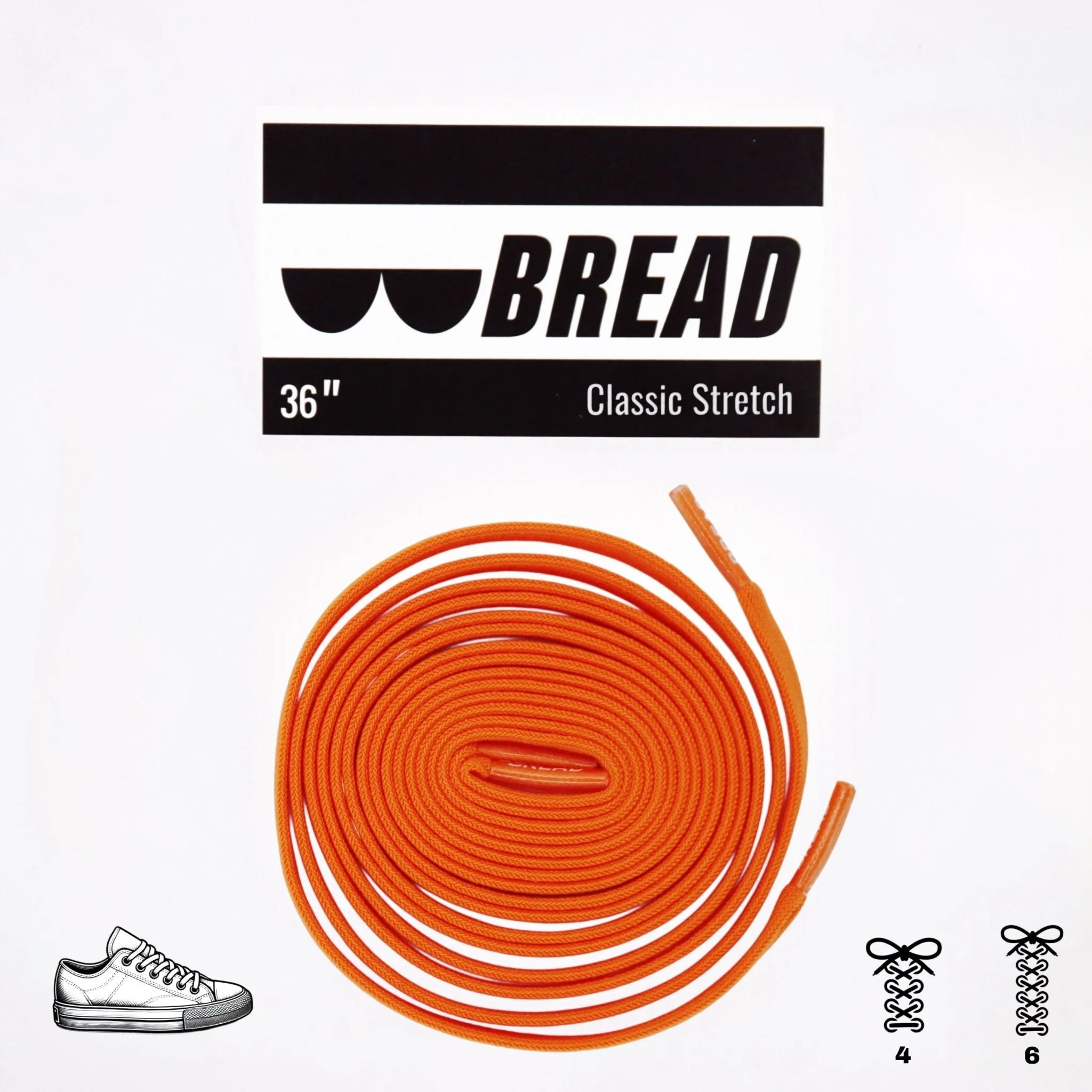 Elastic Shoelaces - Coral Orange