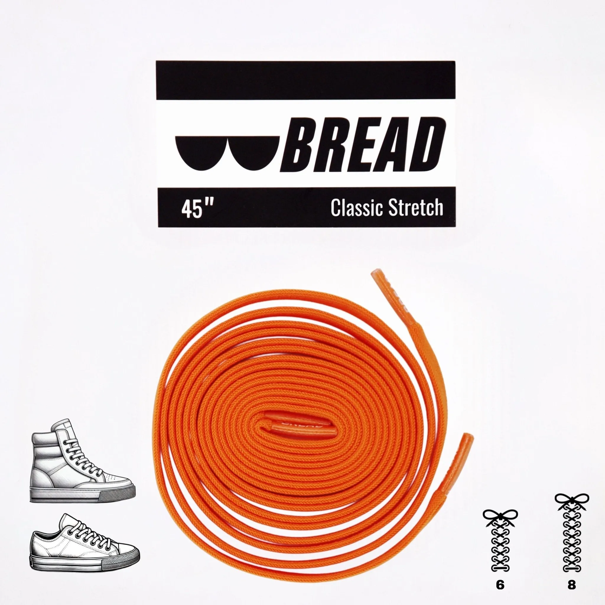 Elastic Shoelaces - Coral Orange