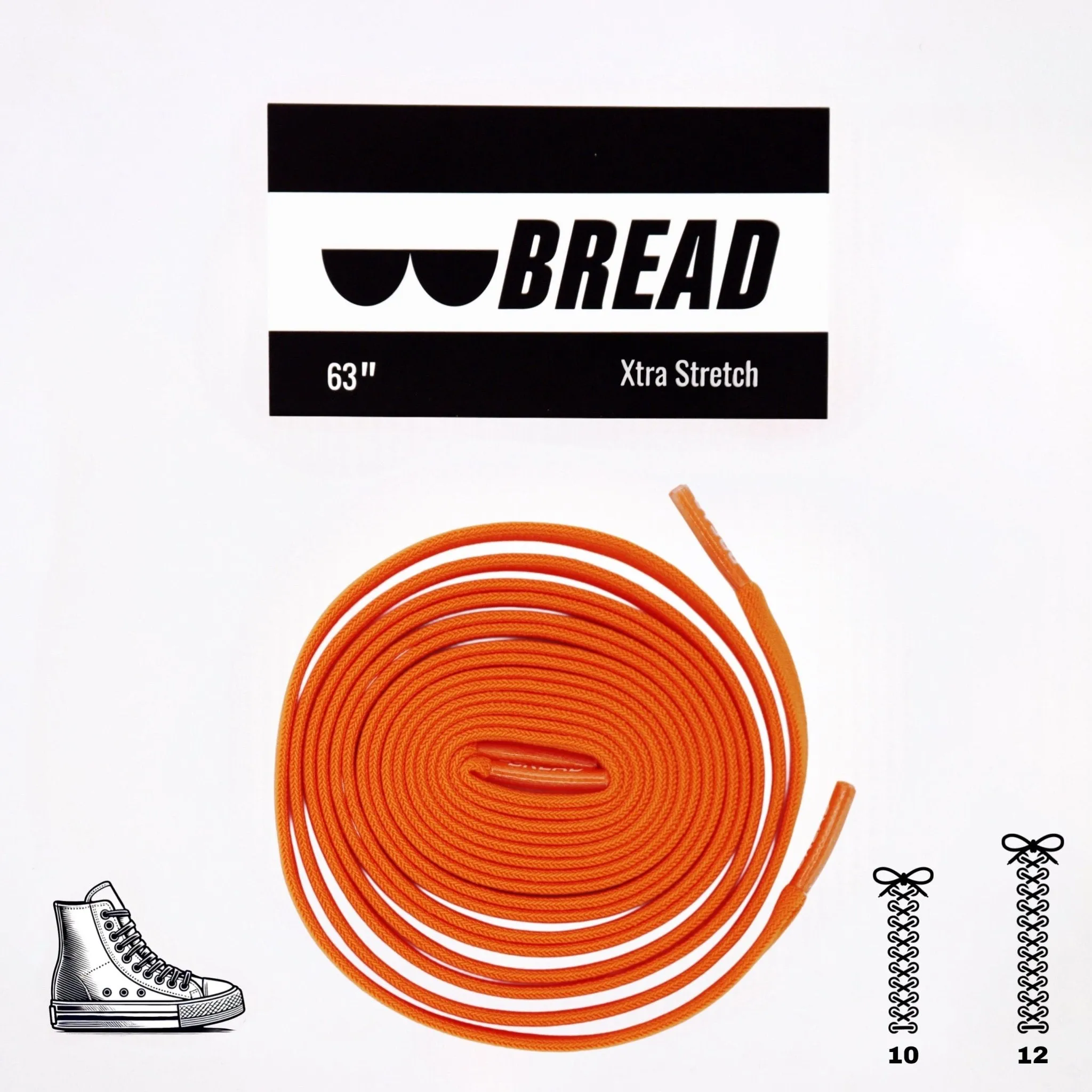 Elastic Shoelaces - Coral Orange