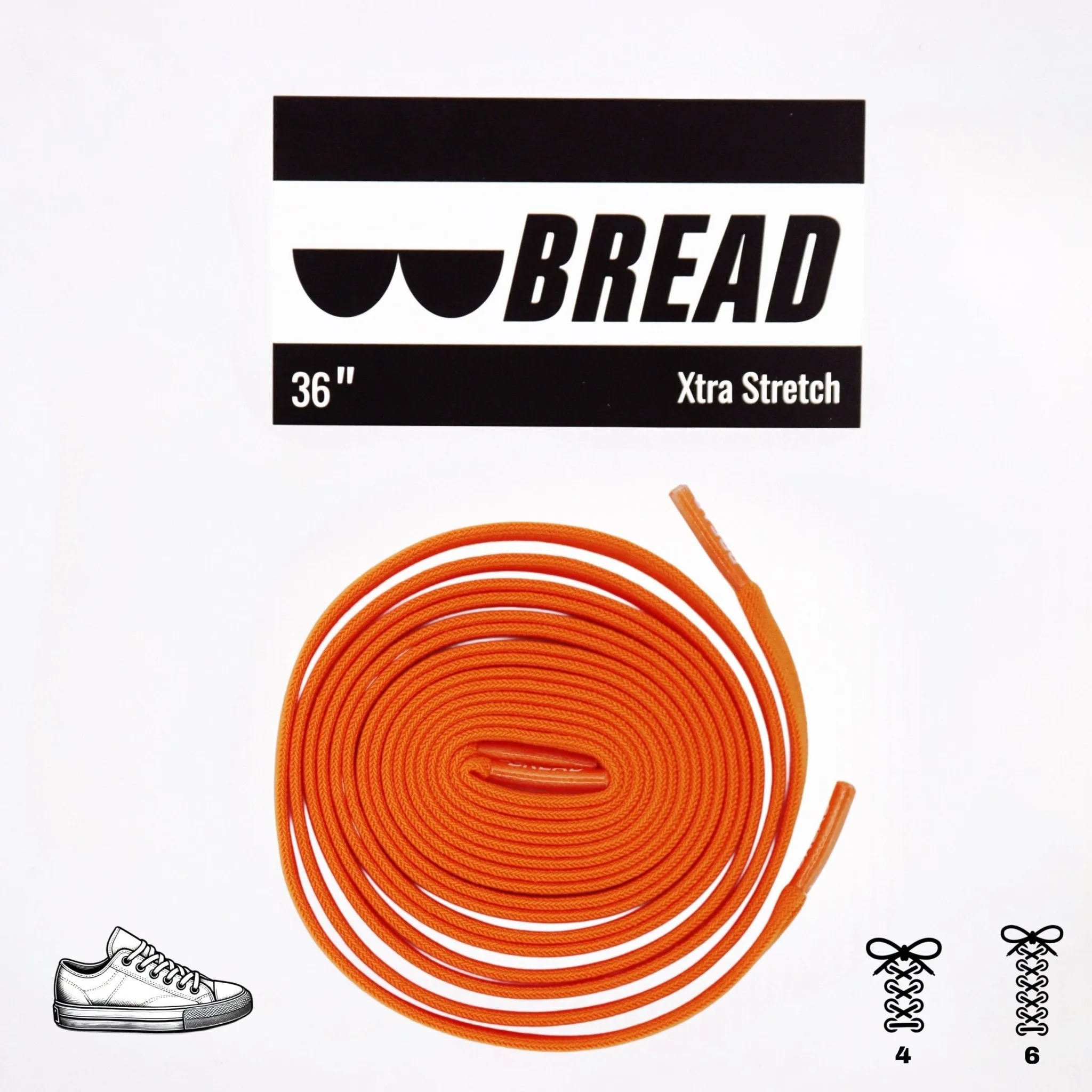 Elastic Shoelaces - Coral Orange