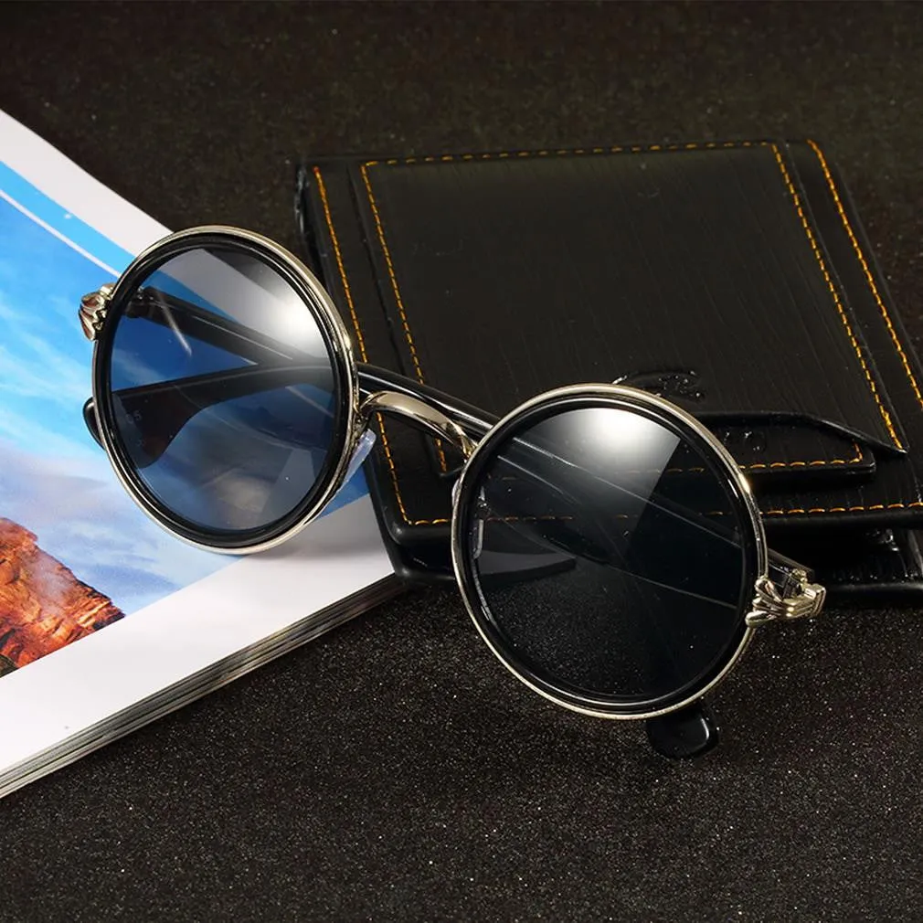 Fashion Brazil illesteva Sunglasses Round Vintage Retro Style Classical Metal Frames Eyewear sun glasses