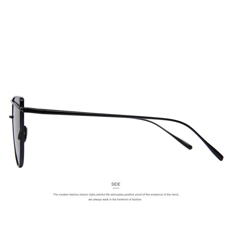 Fashion Women Cat Eye Sunglasses Classic Brand Designer Twin-Beams Sunglasses Coating Mirror Flat Panel Lens
