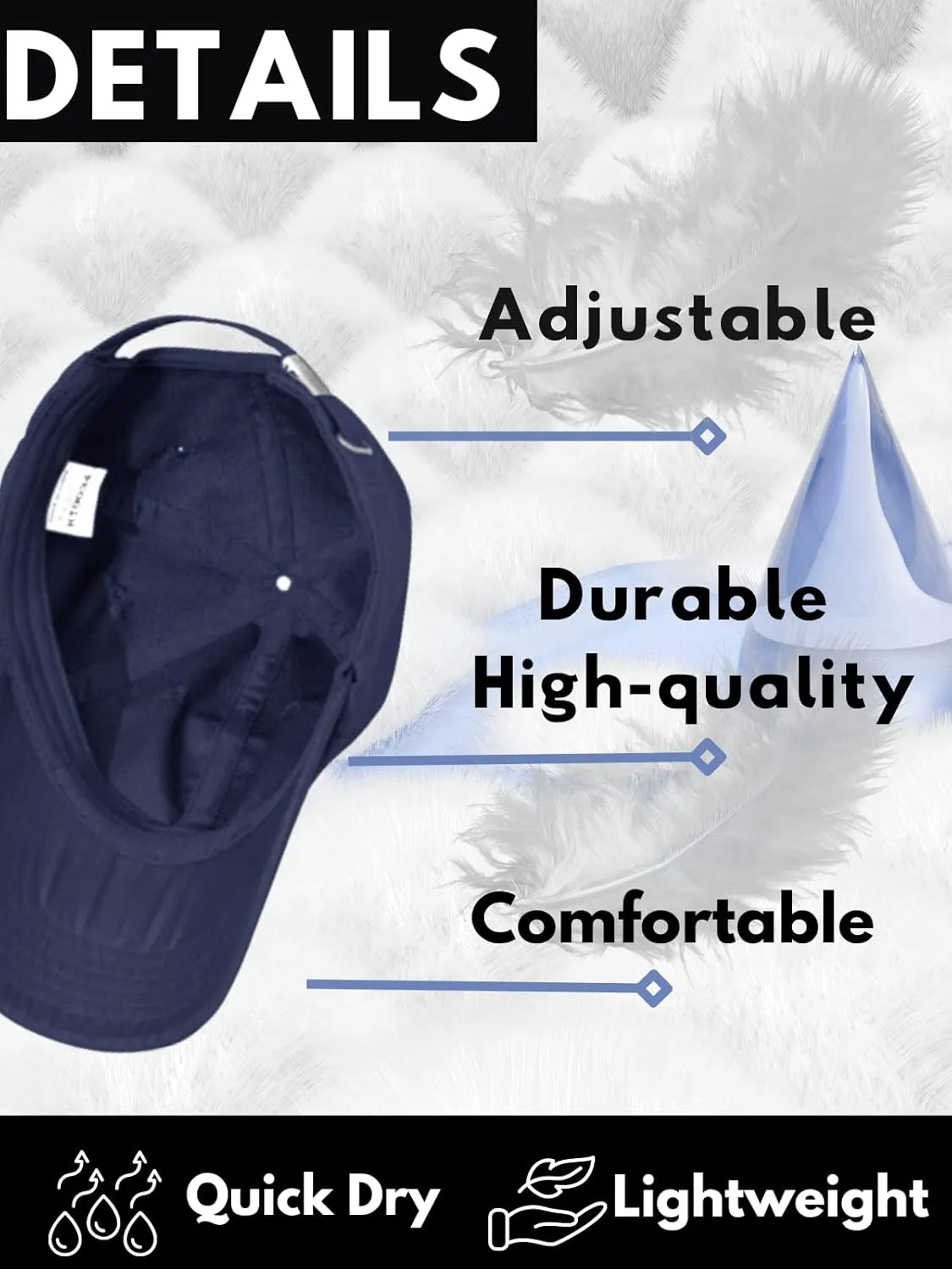 FASHIXD Unisex Waterproof Baseball Cap Outdoor Hat Quick Dry Sun Hat [All Senson]
