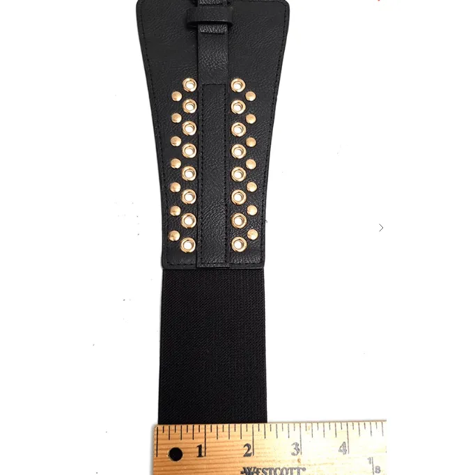 Gold Metal Elastic Waistband Belt