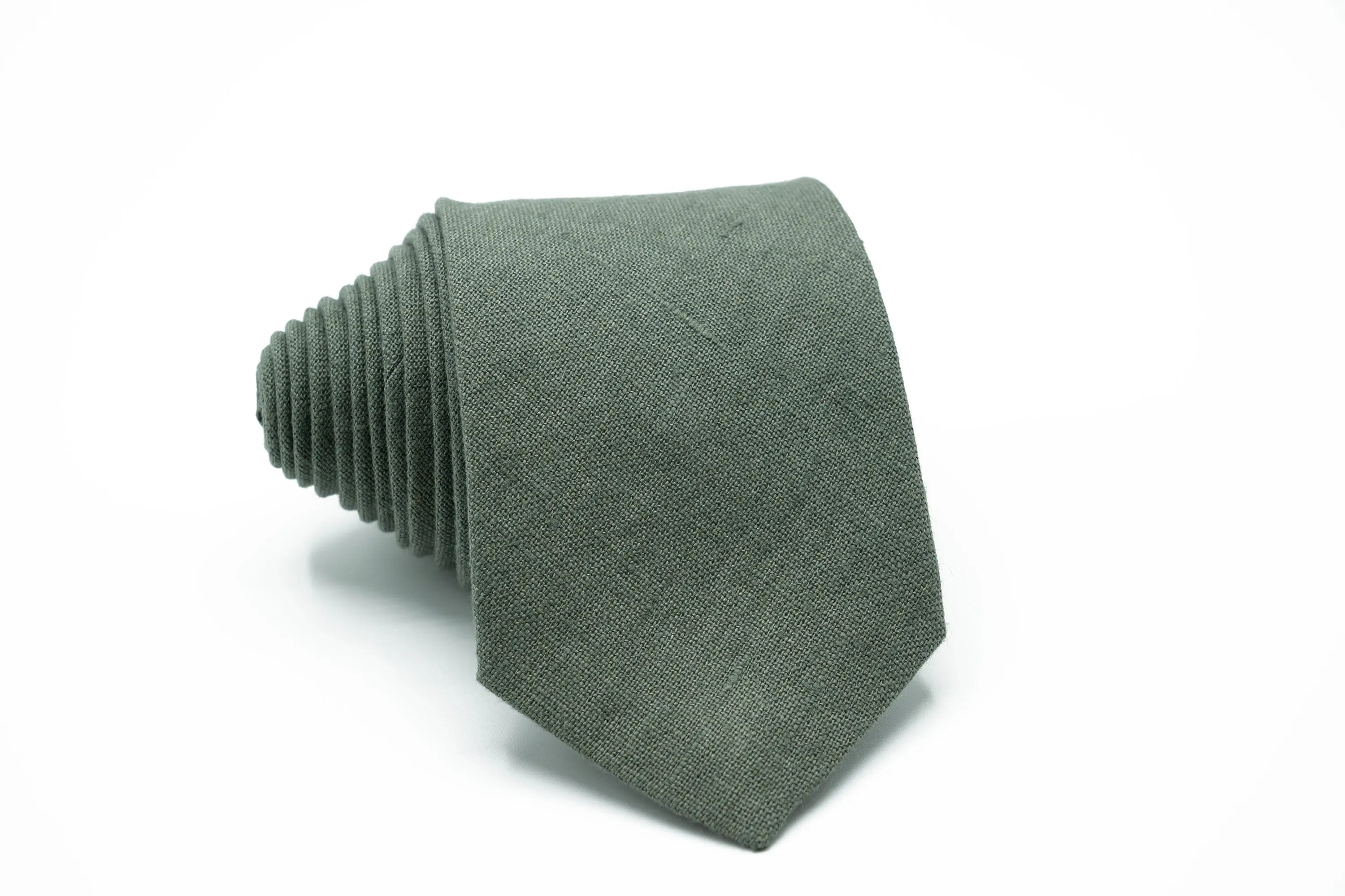 Handmade Eucalyptus Green Linen Bow Tie and Suspenders Set - For Men, Boys and Children - Perfect for Weddings and Special Occasions