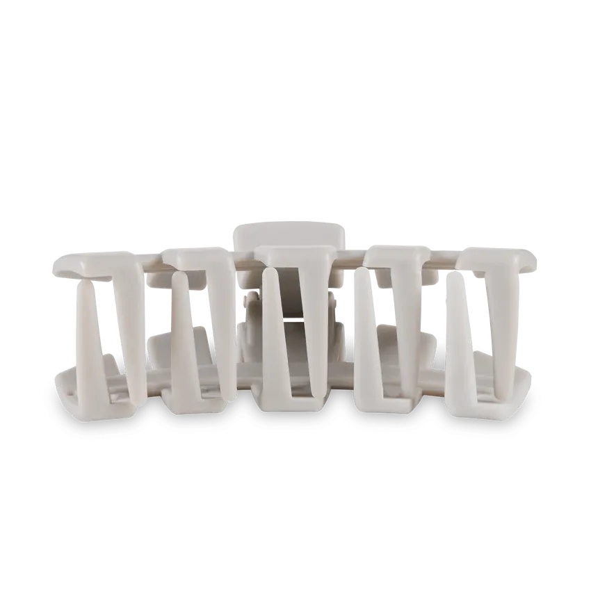 Large Teleties Claw Clip - Silver Flames