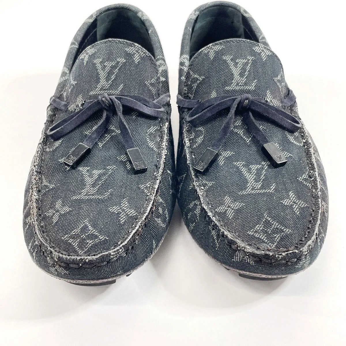 LOUIS VUITTON loafers 1ABF5H Monogram denim black Driver Line 5 1/2