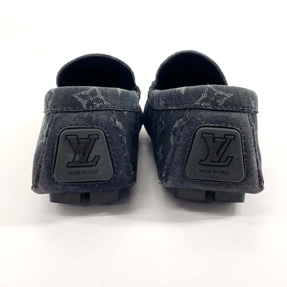 LOUIS VUITTON loafers 1ABF5H Monogram denim black Driver Line 5 1/2