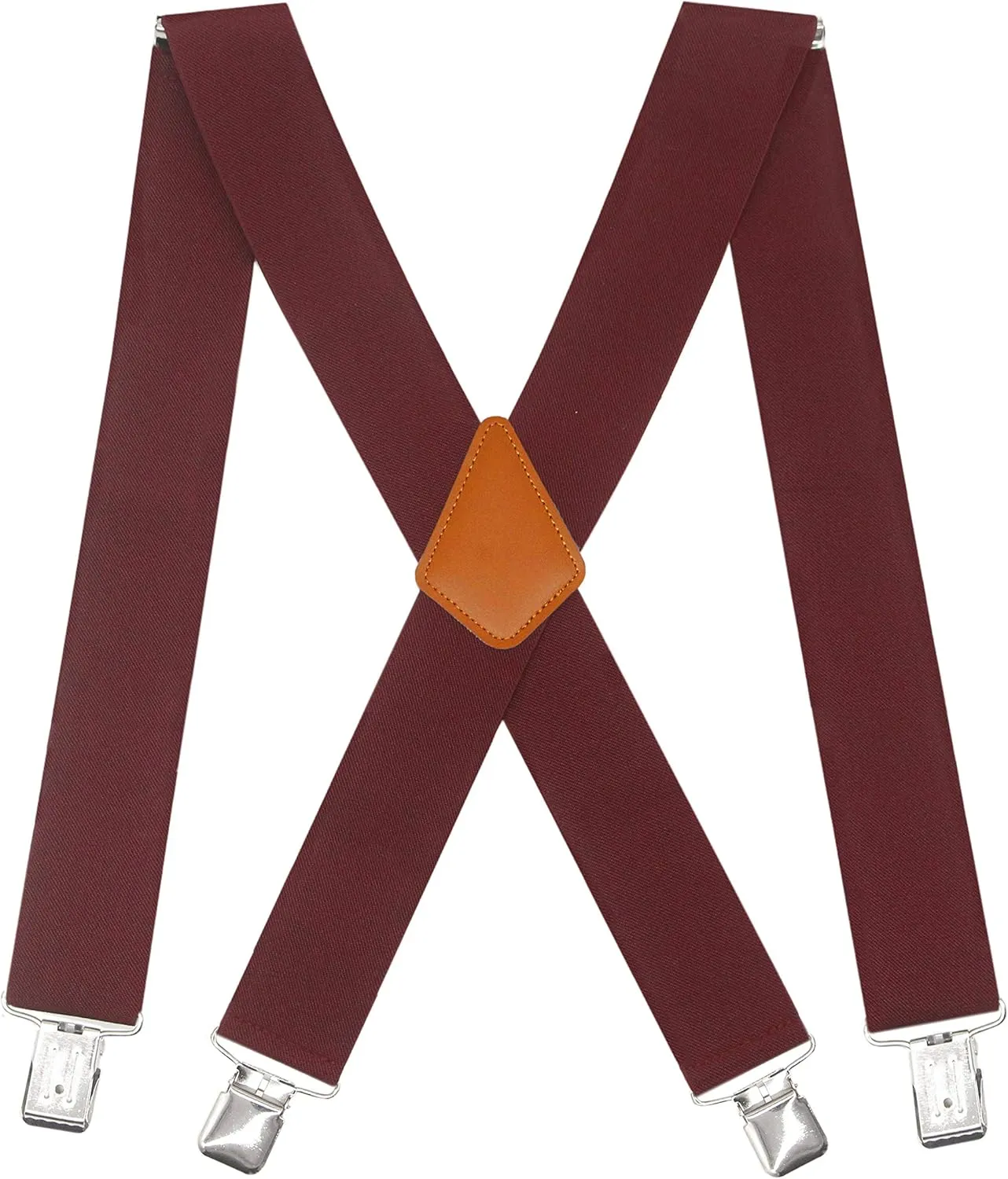 Men's Suspenders X Back 2 Inches Wide with Extra Heavy Clips Adjustable Braces for Men Suspender