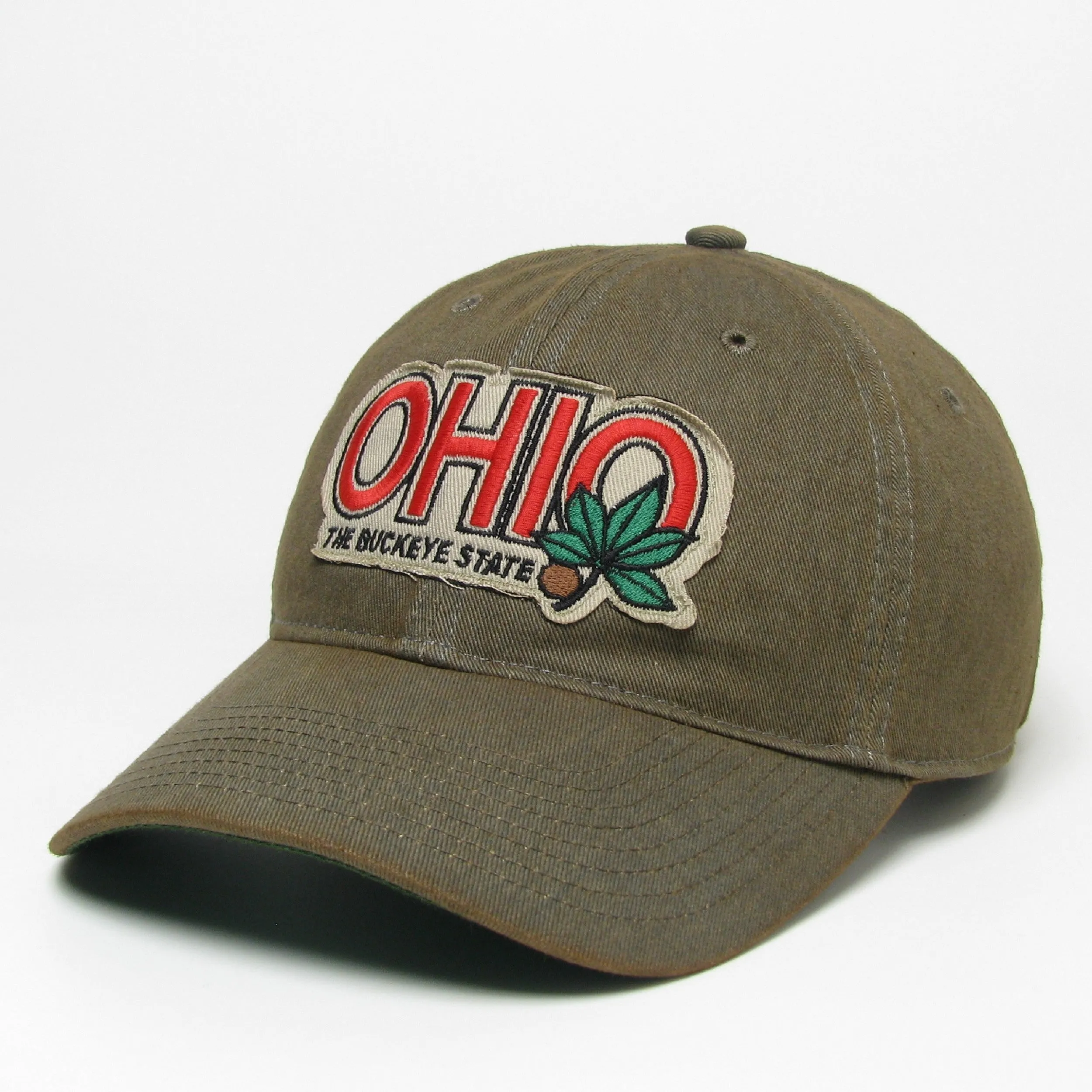Ohio Buckeye State on Washed Gray Hat