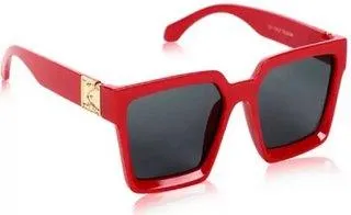 Rectangular Sunglasses (For Men & Women, Black, Black)