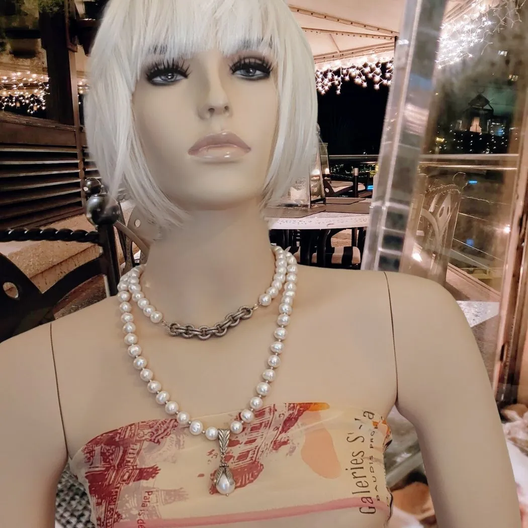 Reversible Pearl Necklace