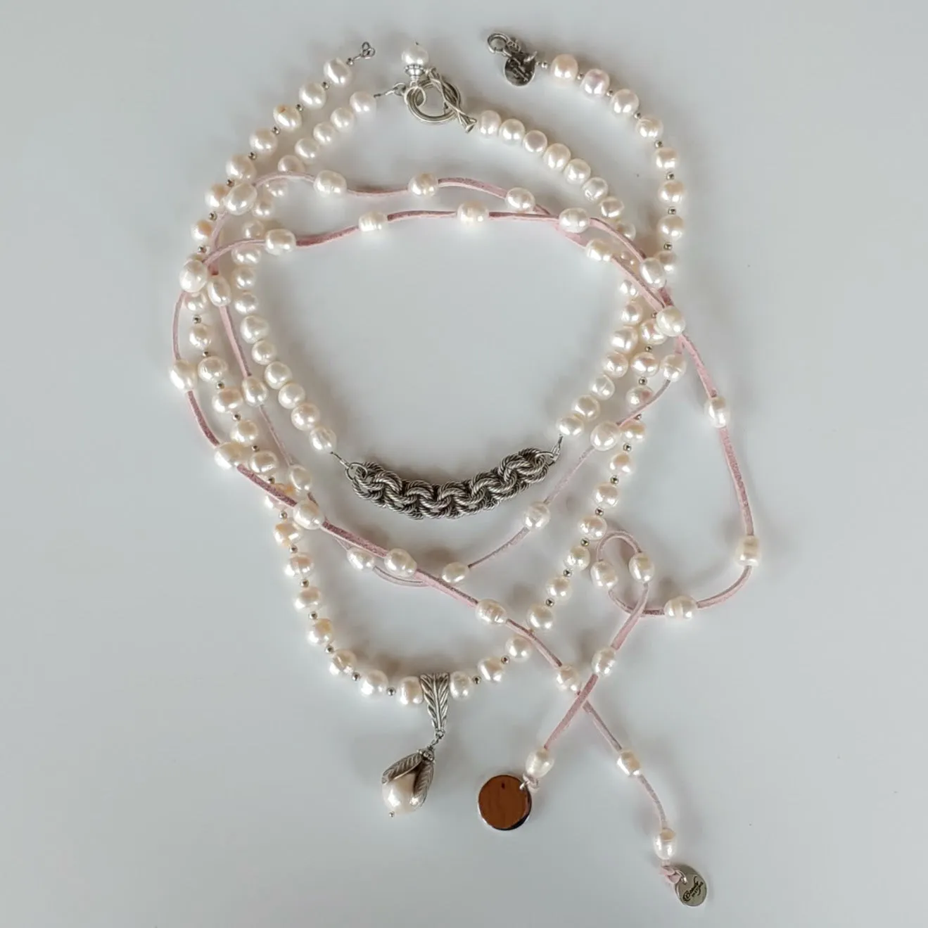 Reversible Pearl Necklace