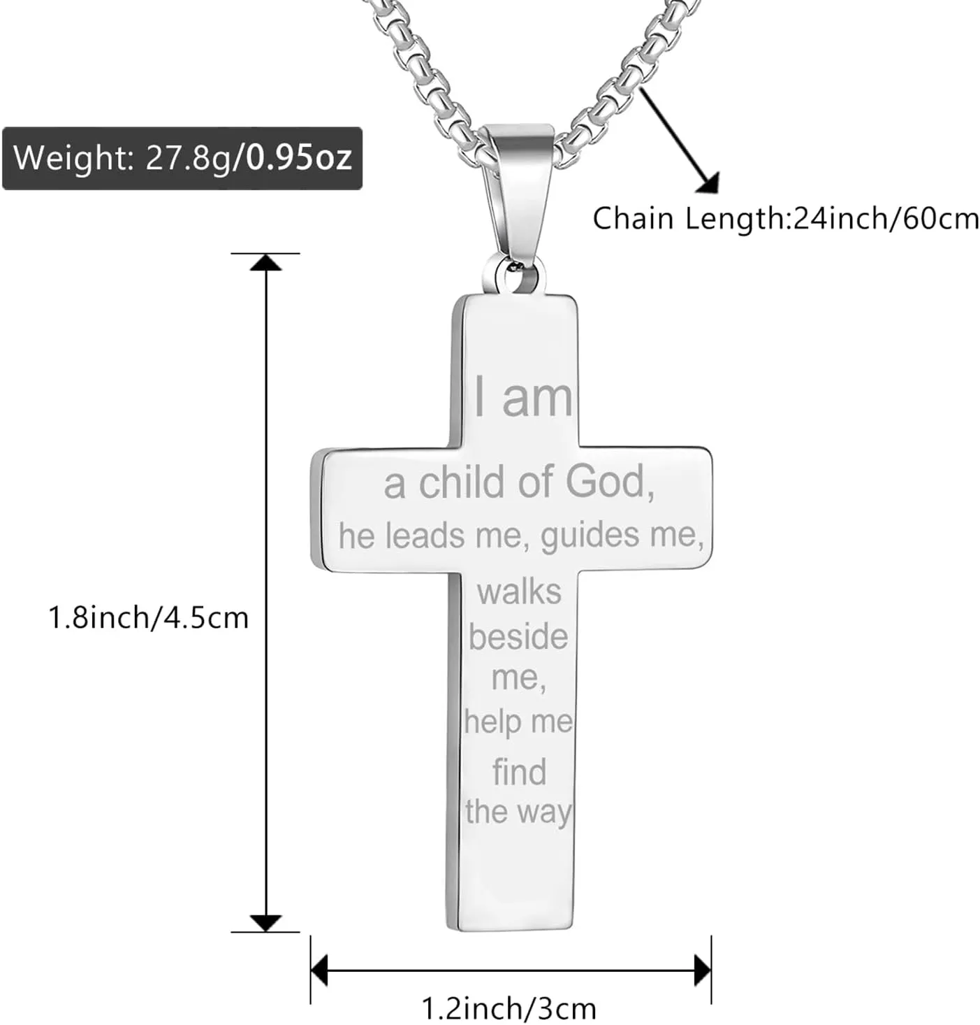 RWQIAN Baseball Cross Necklace for Men Bible Verse, Christian Religious Scriptures Faith Baptism 1st First Communion Pendant Chain for Boys, Father's Dad Day Graduation Jewelry Gifts for Him