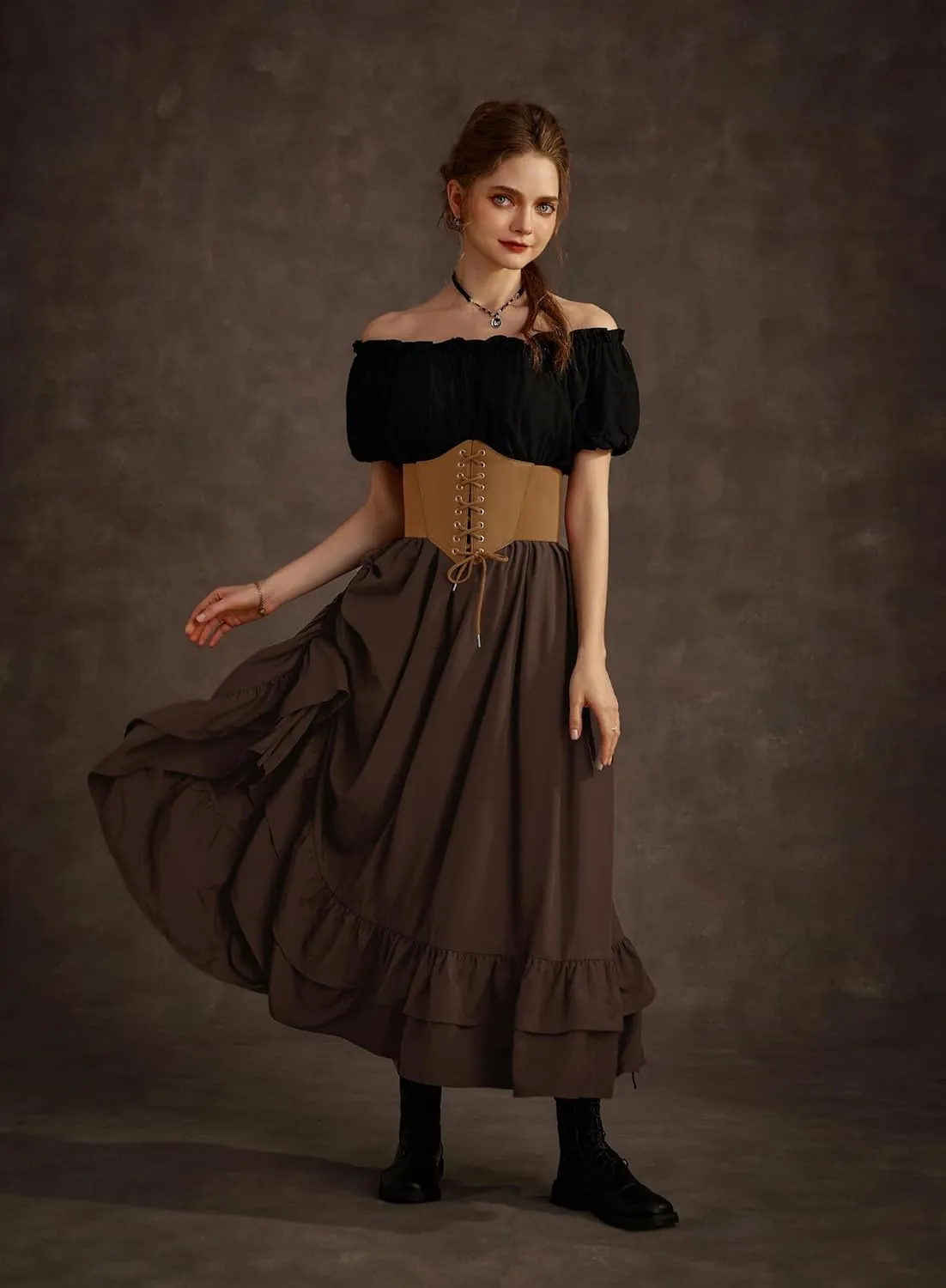 Scarlet Darkness Women Wide Belt Elastic Waist Belt Corset Belts for Dress