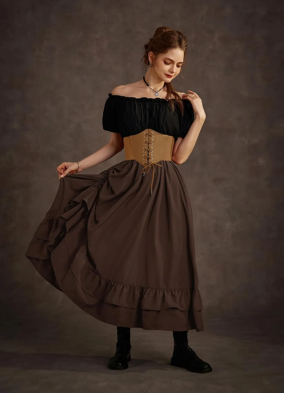 Scarlet Darkness Women Wide Belt Elastic Waist Belt Corset Belts for Dress