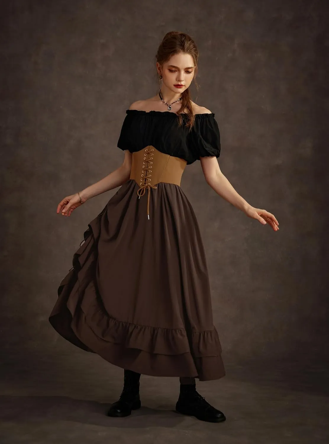 Scarlet Darkness Women Wide Belt Elastic Waist Belt Corset Belts for Dress