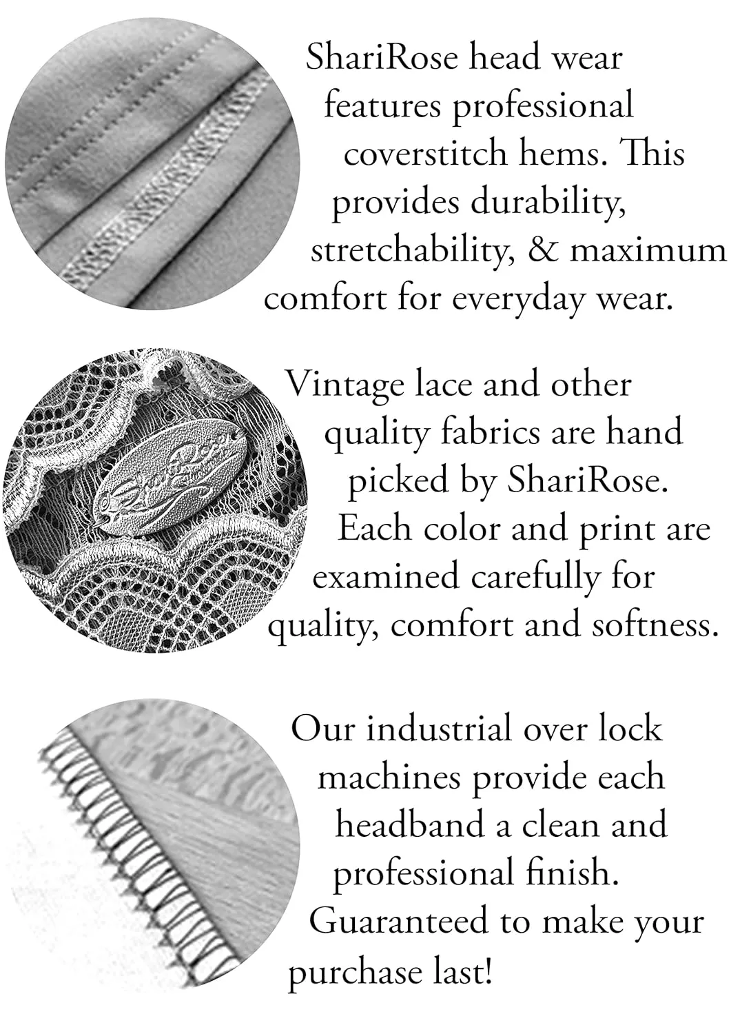 ShariRose Black Gold Lace Headband Vintage Lace Women Hair Accessories Wide Stretch Headband Makeup Hairband (Black gold shimmer)