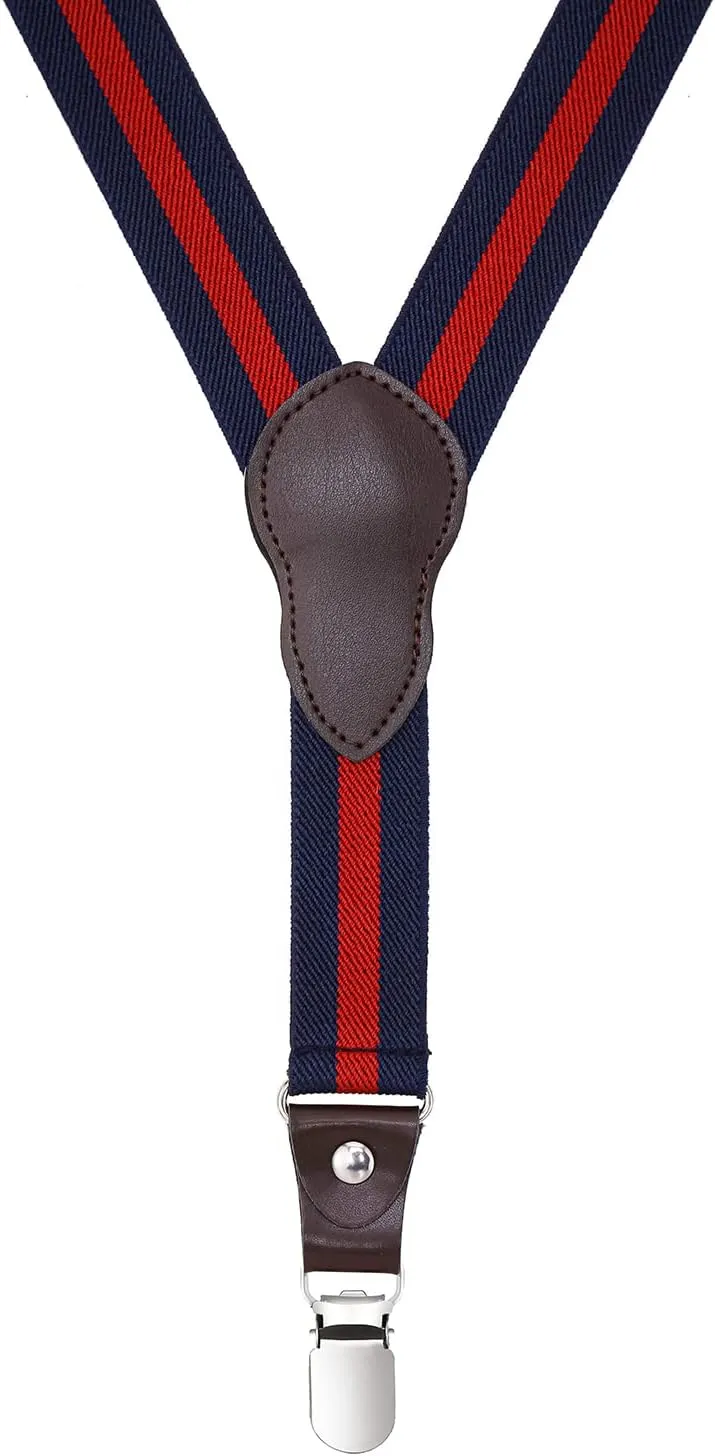 Shark Tooth Boys' Men's Suspenders and Bow Tie Set Y-Back Adjustable