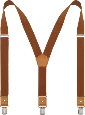 Suspenders for Men Adjustable Y Back Elastic with Strong Clips