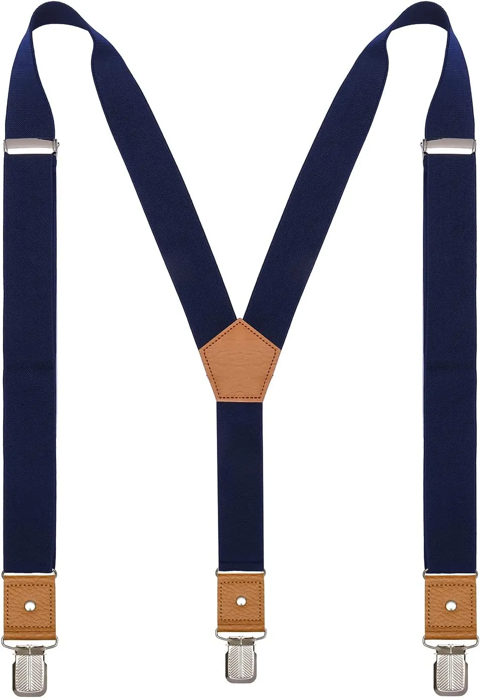 Suspenders for Men Adjustable Y Back Elastic with Strong Clips