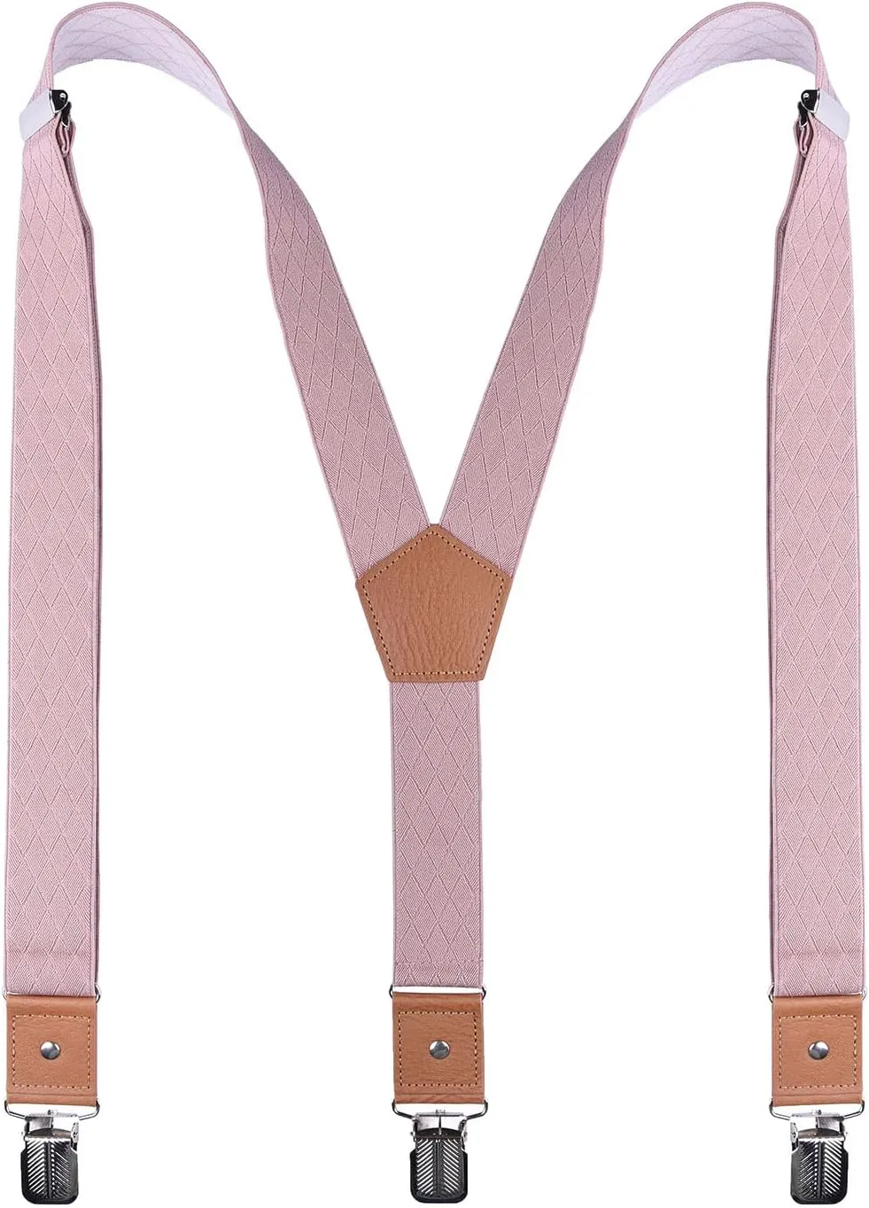 Suspenders for Men Adjustable Y Back Elastic with Strong Clips