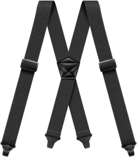 Suspenders for Men Heavy Duty Hidden Suspenders Work Airport Friendly 1.5In Wide X-Back with Plastic Gripper Clasps Trousers