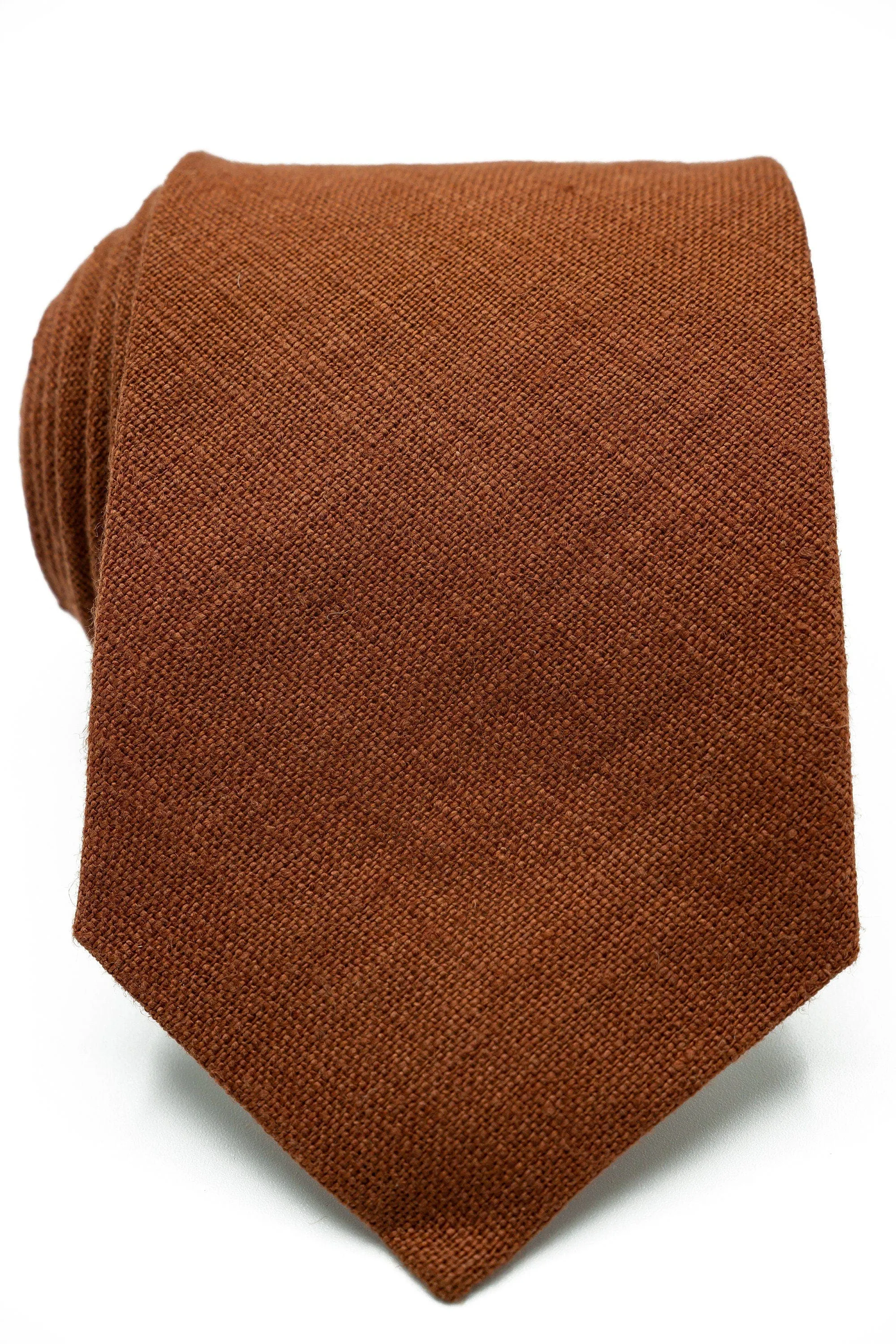 Terracotta Linen Bow Tie - Handmade and Customizable for Men and Boys - Ideal Groomsmen's Gift - Perfect for Weddings