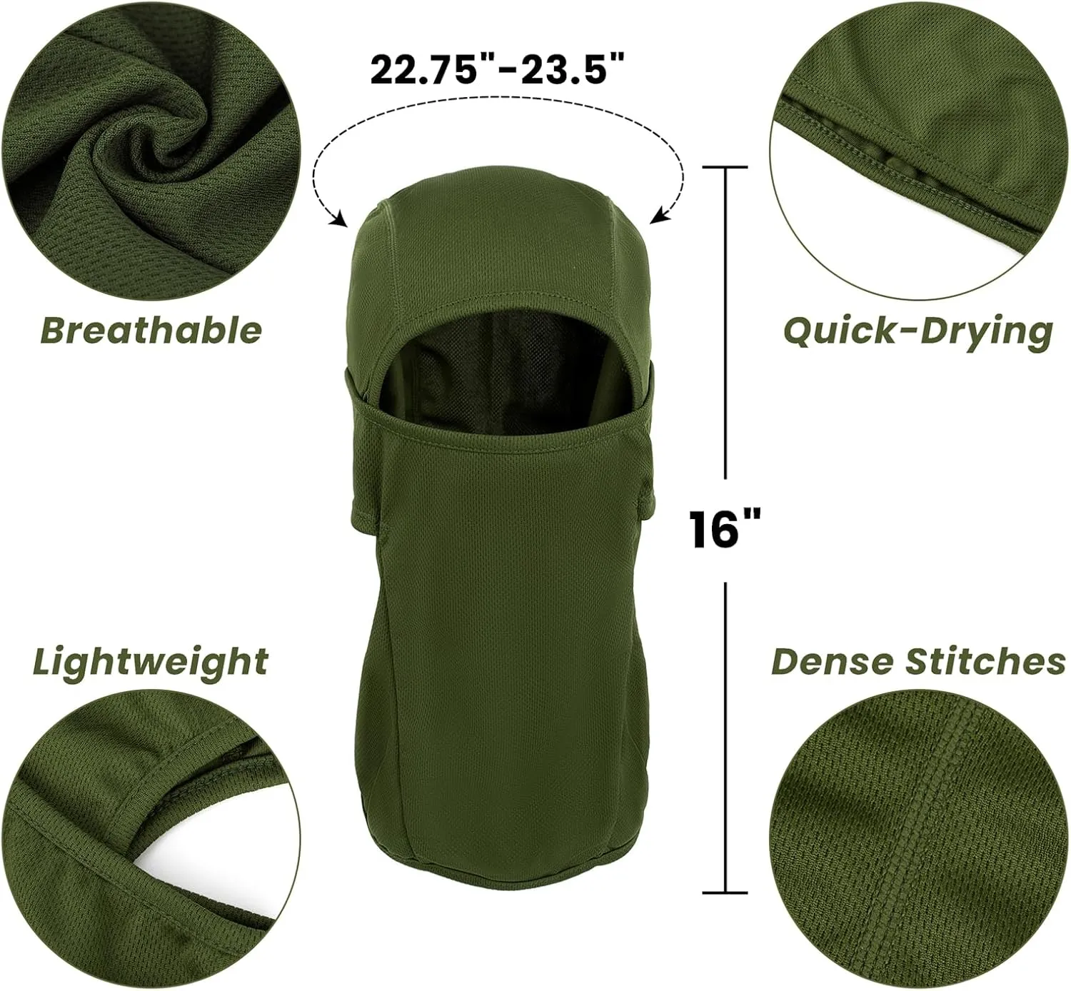 TopTie Breathable Balaclava, Mesh Cooling Full Cover Balaclava for Men Women Cycling Motorcycle Helmet Liner