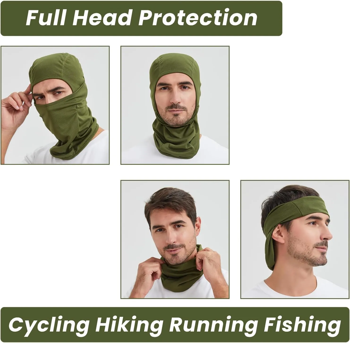 TopTie Breathable Balaclava, Mesh Cooling Full Cover Balaclava for Men Women Cycling Motorcycle Helmet Liner