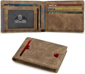 Zitahli Mens-Wallet-Slim-Leather-RFID Blocking Wallet for Men Minimalist Bifold Credit Card Holder with Gift Box